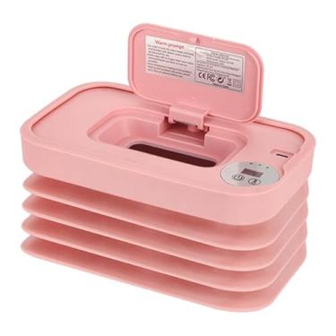 Imagem de Esquirla Aquecedor de lenços umedecidos para bebês, aquecedor uniforme de 55/60/65 °C, grande capacidade, máquina de lenços umedecidos, de fraldas para, Rosa