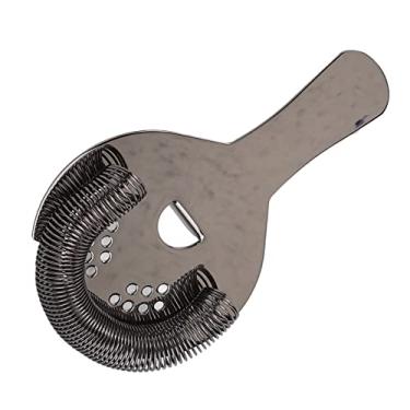 Imagem de Yctze Filtro de Coquetel Profissional Portátil - Provo de Ferrugem Em Aço Inoxidável Hawthorne Barragem de Barra para Uso Em Casa e Festa (Preto)