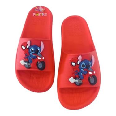 Imagem de Chinelo Slide MAX Moto Personagem Leve Confortável (Vermelho, BR, Criança de 9 a 12 anos, Faixa Numérico, 29, 30)