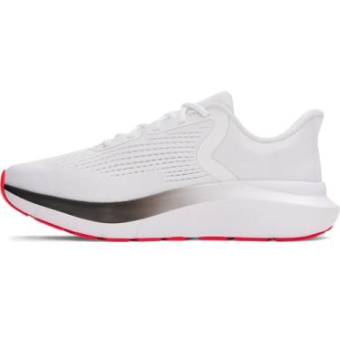 Imagem de Under Armour Charged Rogue 5 Tênis masculino, (100) Branco/vermelho corredor/preto, 9.5 Wide