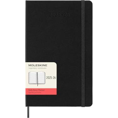 Imagem de Moleskine Classic 18 Month 2025-2026 Daily Planner, Hard Cover, Large (5" x 8.25"), Black, 608 pages
