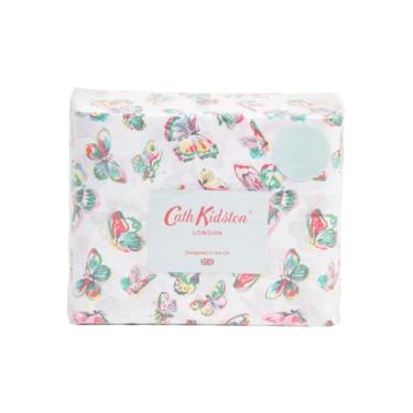 Imagem de Cath Kidston Jogo de lençol de algodão, 200 fios, borboletas por toda parte - Queen