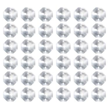 Imagem de PATIKIL Pingentes de cristal octógono K9 com 2 furos, pacote com 40 peças de prismas de lustre de 24 mm, ornamentos para pendurar contas para decoração de artesanato DIY, transparente