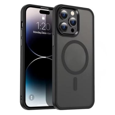 Imagem de Capa Capinha Case Translúcida Magnética Anti Impacto Slim Fosca Bordas Elevadas Para iPhone (Preto, iPhone 16 Pro)