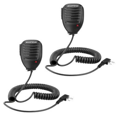 Imagem de BaoFeng Microfone de mão rádio microfone remoto K cabeça polícia ombro presunto GMRS rádio rádio BAOFENG comunicação melhorada adequado para UV-5R 5RM UV-5G Plus F8HP Pro F8TD F8GP UV-82 UV-82HP TD-H3