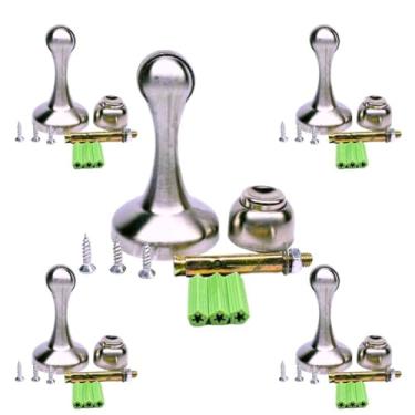 Imagem de Kit Trava Porta MagnéTica Para Casa – Fixador Com Amortecimento, Seguro Para FamíLias(Escovado)