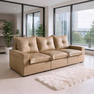 Imagem de Sofá Living  3 Lugares Retrátil 2,62m Tera Bom Pastor