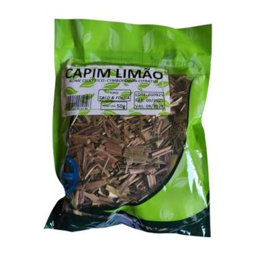 Imagem de Chá Capim Limão, Chá Natural Cymbopogon Citratus, Talo e Folha Desidratados, 50g, Validade 09/2028