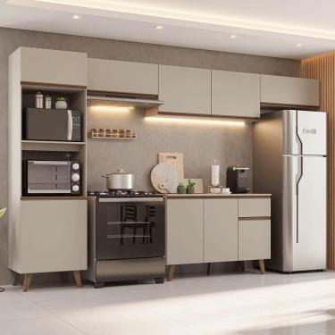 Imagem de Armário De Cozinha Completa 340 Cm Nice Madesa 01 Crema