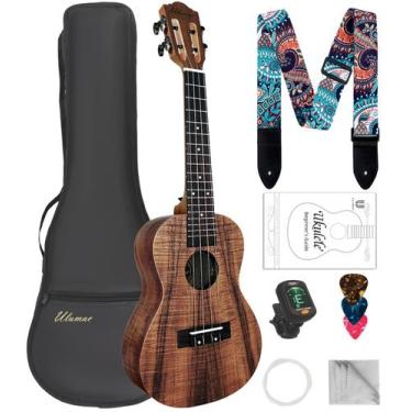 Imagem de Ukulele Tenor Ulumac KOA Acacia Wood para iniciantes com kit