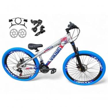 Imagem de Bicicleta Aro 26 Vikingx Tuff X25 Freeride Câmbios Shimano 21v Freio H