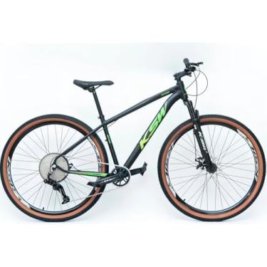 Imagem de Bicicleta Aro 29 Ksw XLT MWZA Alumínio 12v Kit 1x12v Pedivela Single K7 11/50 Freio a Disco Mecânico (Preto/Verde, 15)