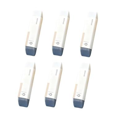 Imagem de GZBABY Pacote com 6 borrachas foscas, borracha de areia de cabeça dupla para lápis e caneta esferográfica, caneta-tinteiro, canetas de tinta (bisel)