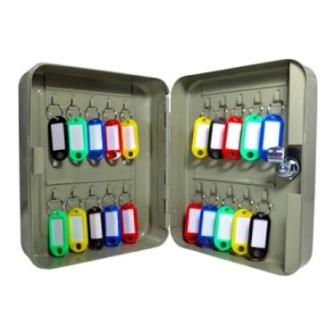 Imagem de Claviculário Porta Chaves Com ChaveiroIdentificador 48 Chaves Cofre Armário (20 Chaves)