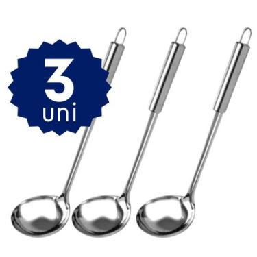 Imagem de Concha de Inox Pequena 50 ml  Ideal Para Feijão, Sopa, Caldos e Molhos