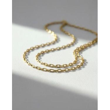 Imagem de Cordão Cadeado 1.7 Masculino Ouro 18k 750 Joia Maciça 70 Cm - JOIE JOI