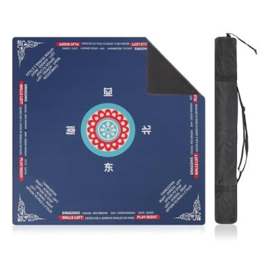Imagem de Linoows Mahjong Mat | Non-Slip Gaming Mat with Noise Reduction 31.5x31.5 Inch Large for Mahjong, Poker, Board & Card Games, Dominoes | Classic Chinese Style Design