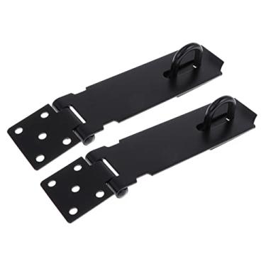 Imagem de Trava deslizante, 2 peças, fechadura de porta, ferrolho de porta, fivela de segurança para serviço pesado, cadeado de segurança de aço inoxidável, cadeado de segurança, ferrolho de porta, fecho de
