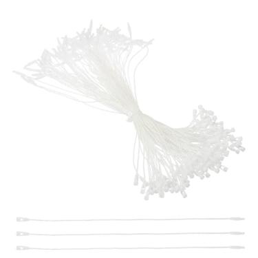 Imagem de PATIKIL 100 cordas de poliéster para pendurar etiquetas, 20 cm, pinos brancos de encaixe, prendedor de laço para roupas, sapatos, bagagens