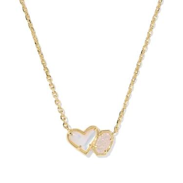 Imagem de Kendra Scott Colar com pingente Ari Heart Emilie, joia moderna para mulheres, Banhado a ouro Latão, Sem Pedra Preciosa
