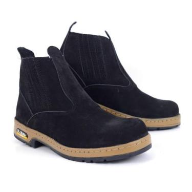 Imagem de Bota masculina em couro legitimo com elastico + palmilha em gel - DM M