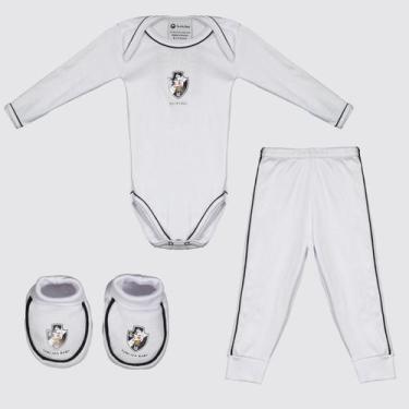 Imagem de Kit Body Longo Calça e Pantufa Infantil Vasco - Torcida Baby, GG