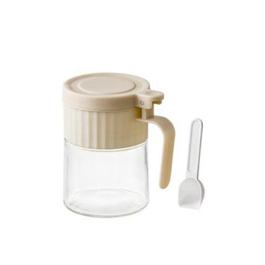 Imagem de Porta Condimentos Redondo Vidro com Colher 280ml - TOP RIO