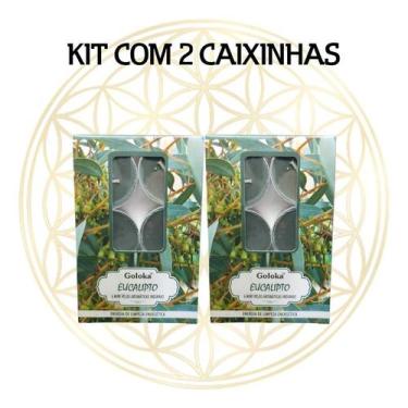 Imagem de KIT C/2 CX's Vela Aromática Para Rechaud Indiana Goloka, EUCALIPTO