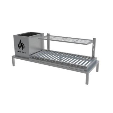 Imagem de Parrilla Para Alvenaria 89X34 - 1 Firebox + 1 Grelha Argentina - CWD