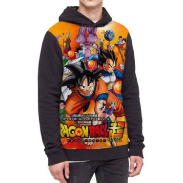 Imagem de Moletom Com Capuz Serie Dragon Ball Goku Ref:131 - smoke, Preto, GG