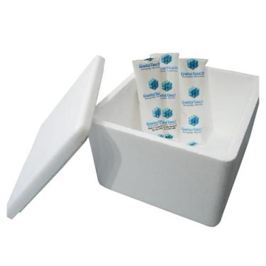 Imagem de Kit Caixa Isopor 1,5L Litro 3 Gelo Flexível 45g Parede Simples - Gelot