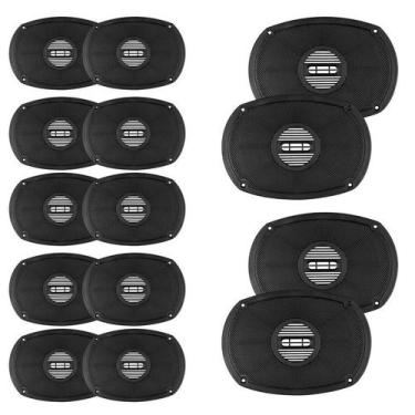 Imagem de Kit 12 Telas Alto Falante 6x9 Polegadas Preta Plástica Top - PERMAK
