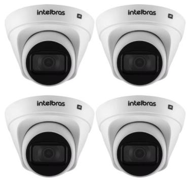 Imagem de kit 4 Camera Dome IP Intelbras VIPc 1230 D Full HD 1080p Lente 2.8mm 3