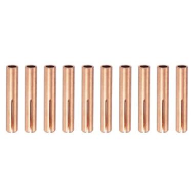Imagem de 10 pinças de soldagem TIG 13N24 1/8" (3,2 mm) pontas de pinça de eletrodo de tungstênio de cobre para WP9 20 25 série de tochas de soldagem TIG