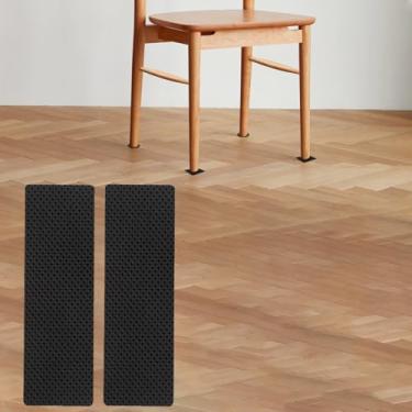Imagem de 2 peças de tapete de borracha antiderrapante para móveis – protetores autoadesivos para pés de mesa/cadeira