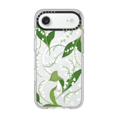 Imagem de CASETiFY Capa transparente para iPhone Air [não amarela/Magsafe/2 m. Proteção contra quedas de grau militar 3X] - Lírio do Vale - Transparente
