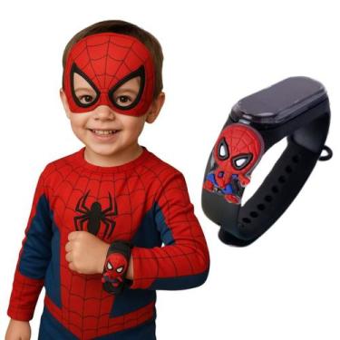 Imagem de Relógio Infantil Menino Homem Aranha 2 Digital á Prova dagua preto