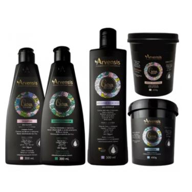Imagem de Kit Arvensis Ondulados Shampoo Condicionador Ativador Máscara Geleia Suave