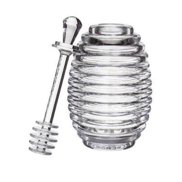 Imagem de Meleira Pote de Mel Acrilico Transparente com Tampa