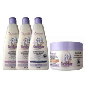 Imagem de Kit Arvensis Cachinhos 2 Shampoo + 1 Condicionador + 1 Geleia Suave