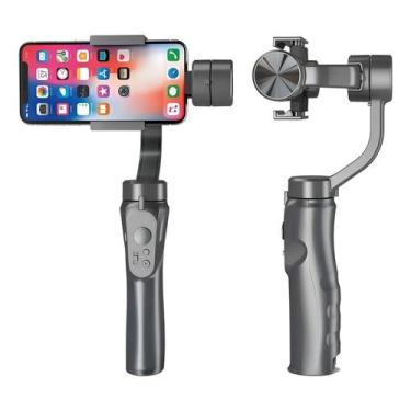 Imagem de Estabilizador Com Tripé De Celular H4 Foto E Vídeo Gimbal 3 Eixos Pret