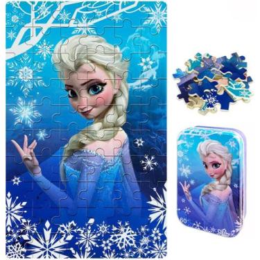 Imagem de Quebra-cabeça NEILDEN Princess Disney Elsa 60 peças para crianças 3-8
