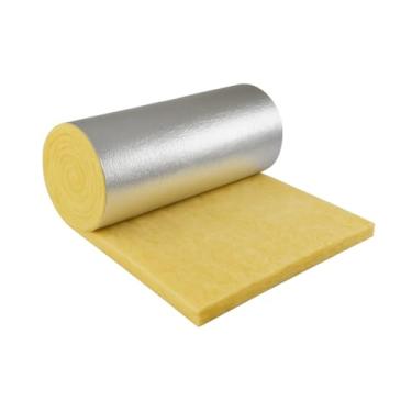 Imagem de Rolo Manta Lã de Vidro Aluminizada 25 Metros 120 x 3,8 cm Densidade 12 kg/m³