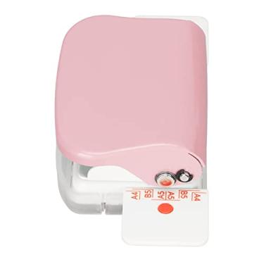 Imagem de Zerodis Mini Fichário de Bobina Portátil, Máquina Cinch, Liga de Aço, para Casa, Escritório, Perfuradores, 5 Folhas, A5, Organizador de Papel, Eletrônica de Escritório (Róseo)