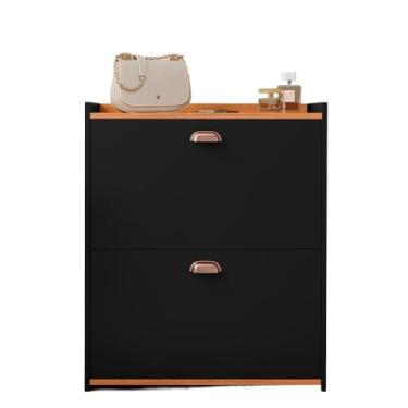 Imagem de Sapateira 2 Andares Mell New Organizadora com Banco 2 Portas Basculantes Hall de Entrada(CLOSET PRETO/)