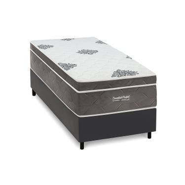 Imagem de Conjunto Box Solteiro: Colchão Molas Inovaflex Ensacadas Essential+Base CRC Corano Gray (88x188)