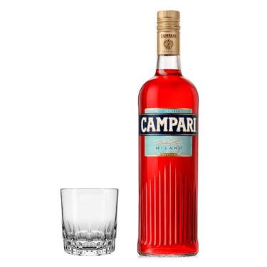 Imagem de Combo Campari Bitter Milano 998ml + Copo