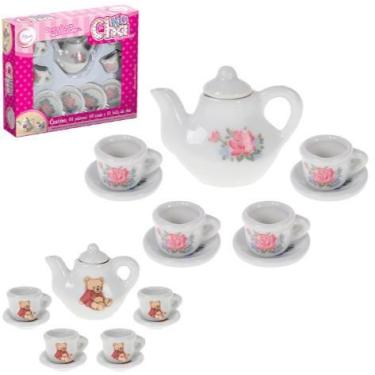 Imagem de Mini Jogo Chá Porcelana Completo Decoração Brinquedo Enfeite - Art Hou