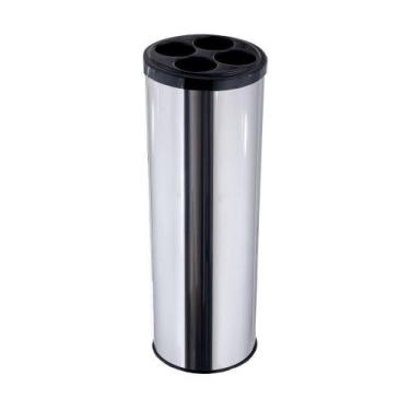Imagem de Lixeira Redonda Inox Para Copos Descartáveis 70cm - CM Design
