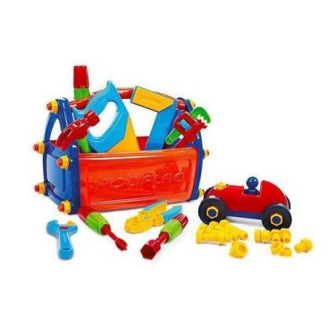 Imagem de Caixa Caixinha Maleta Ferramentas Infantil Brinquedo Poliplac